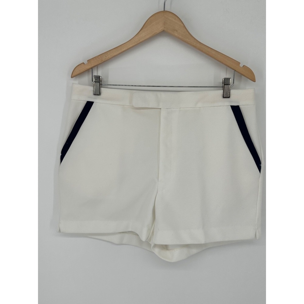Vintage 1970s paul sullivan sportswear white polyester tennis sports shorts Men